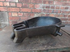 Vintage Cast Iron Industrial Foundry Crucibal Water Feature Garden Centre Piece