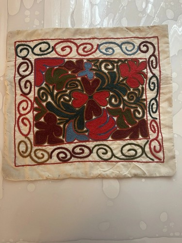 Hand embroidered suzani pillow