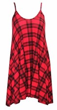 Womens Plain Cami Swing Dress