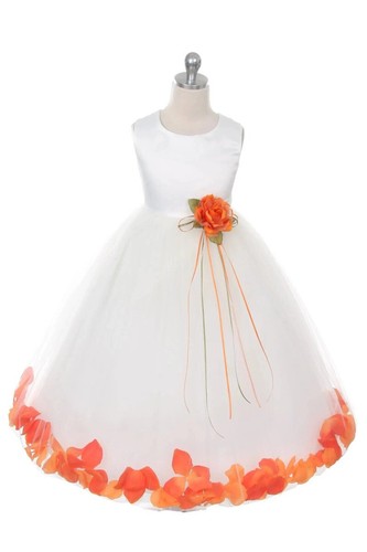 Orange petal flower girl - petal,