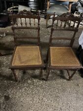 1950's 2x French cafe wicker chairs