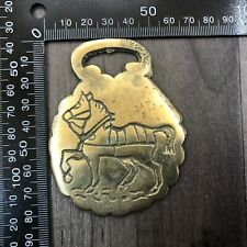 Brass Engraved Saddled Horse Cog Horse Shoe Brasses Authentic Vintage 
