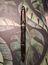 VINTAGE SHEAFFER "LONGLIFE" FOUNTAIN PEN - GREEN BLACK GT - WHITE DOT - SUPER