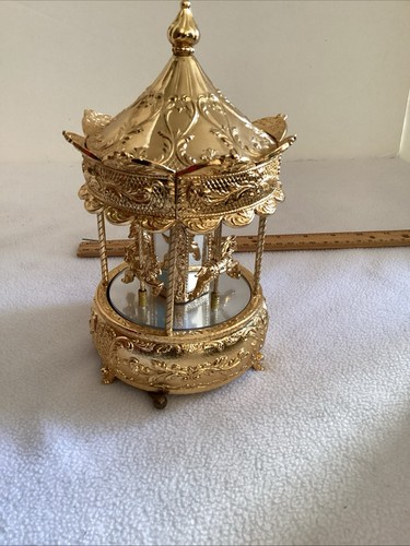 Vintage gold gilt carousel - vintage,