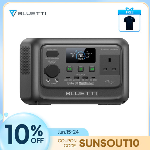 Bluetti elite 288wh 600w - 30,