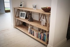 Stylish oak faced birch plywood bookcase / shelving unit