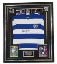 Framed RODNEY MARSH of QPR Signed Shirt Autographed Jersey