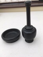Vintage Ebony Wood Talc Shaker