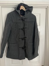 Glover All Duffle Coat Grey Wool Blend Toggle Buttons