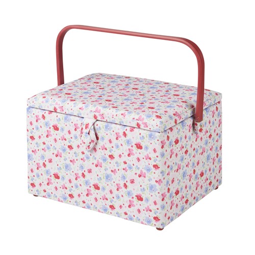 Large sewing basket floral - large,