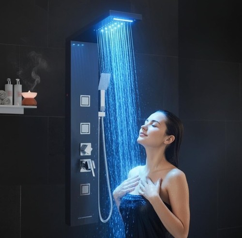 Tower shower panel with led - panel,