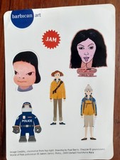 Barbican Art promotional stickers Yoshitomo Nara Paul Davis RARE collectible