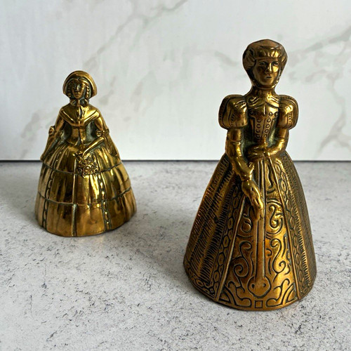 Victorian brass lady - victorian, figurine