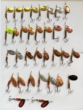 33x Set of Spinner Lures (Sizes 2–3) – Mepps Aglia, Vibrax, Effzett, Caperlan