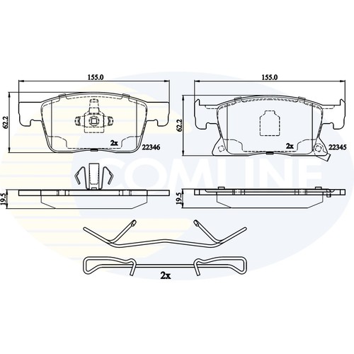 Brake pads set for - set, vauxhall
