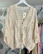 Boho Crochet Cardigan. Cotton