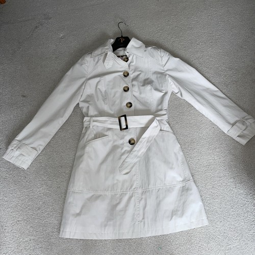 Cream trench coat size - m&s,