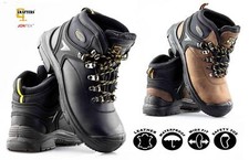 Mens Leather Safety Steel Toe