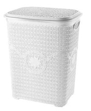 Tall Knit Laundry Basket with