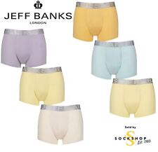 Jeff Banks Mens Trunks Cotton Pastel Shades Plain Tagless UWear S M L XL- 3 Pack