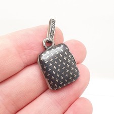 Antique Solid Silver Niello