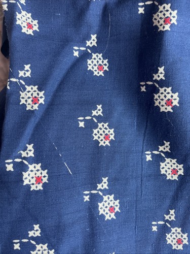Vintage blue cotton - cotton, fabric