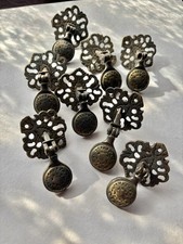 Vintage brass drop handles - brass,