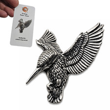 Kingfisher pewter pin - kingfisher, badge