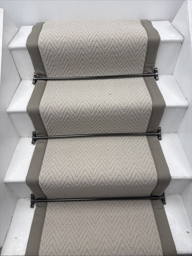Herringbone carpet stair - carpet,