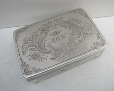 Old Solid Silver & Glass Decorative Vanity Pot - Swedish Silver Marks, 1871
