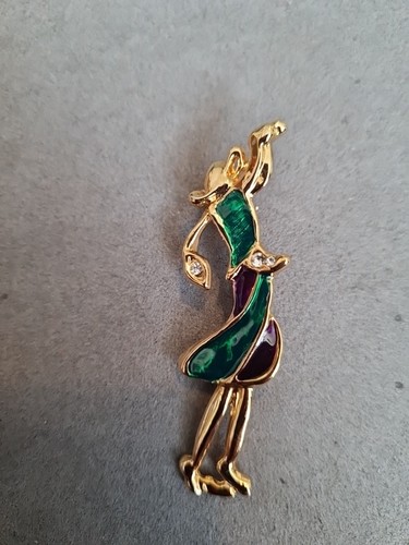 Golf brooch female golfer - golf,
