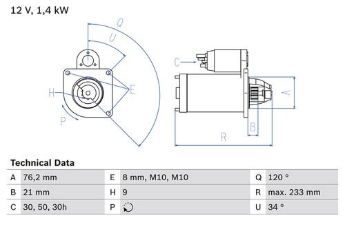 Bosch starter bmw 1 9 - bmw, 2,5
