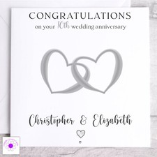Personalised 10th wedding - 10th,