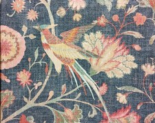 COLEFAX AND FOWLER DESIGN "CASSANDRA" CURTAIN CUSHION BLIND FABRIC 3M NAVY 300CM