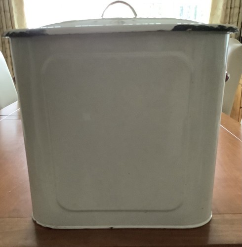 1960 enamel bread bin - bread,