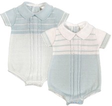 Baby boy romper suit knitted - baby,