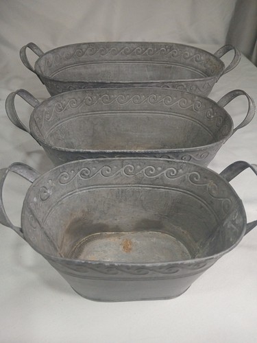 Metal decorative flower pots - metal,