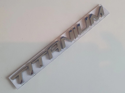 Metal titanium letter - titanium, logo