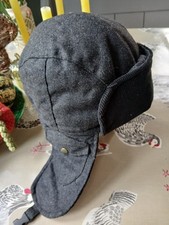 New Adults grey ex Russian military Trapper style quilt lined hat with flaps BN