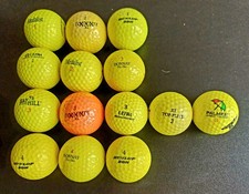 14 X Premium Driving Range Practise Golf Balls Yellow Orange Used