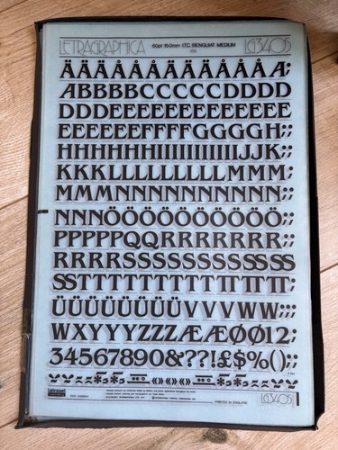 Letraset rub dry transfer - letraset,