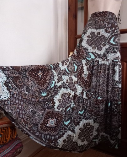 Vtg look stretch tiered - stretch, gypsy