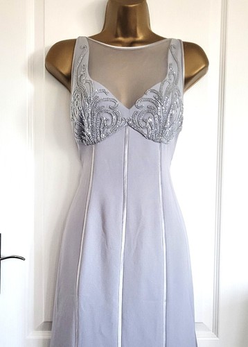 Silver grey long dress after - silver,