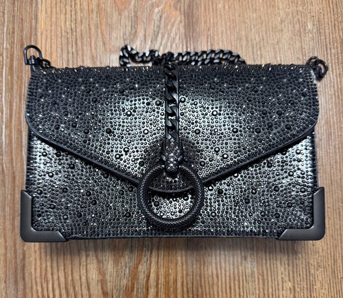 Aldo black rhinestone evening - black,
