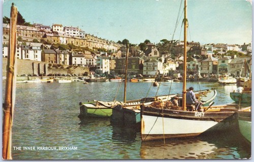 Brixham vintage postcard - brixham,