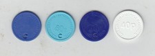 4 x Vintage Cotswold District & Gloucestershire Transport Bus Plastic Tokens