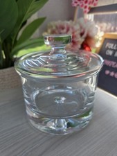 Large Heavy Glass Jar Lidded Storage Canister Candy Sweet Cotton Wool Jar Pot