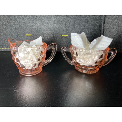 Vintage pink depression glass - pink,