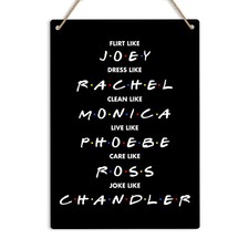 FRIENDS Quote Metal Tin Wall