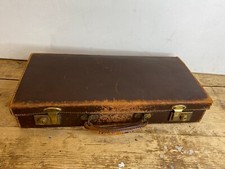 Vintage Rectangular Masonic Case - wear to the leather outside